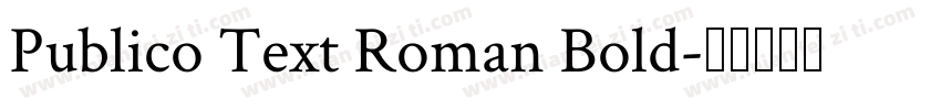 Publico Text Roman Bold字体转换